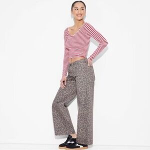 Stylish Leopard Print Jeans